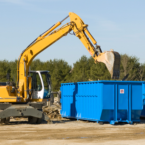 are there any restrictions on where a residential dumpster can be placed in Baxter